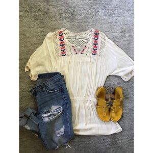 Final Sale Forever 21 Peplum Peasant Top